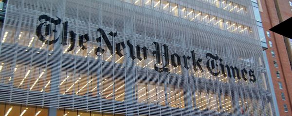 The New York Times building in New York, NY across from the Port Authority. - Sputnik International