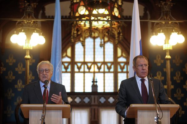 Lakhdar Brahimi and Sergei Lavrov Lakhdar Brahimi and Sergei Lavrov - Sputnik International