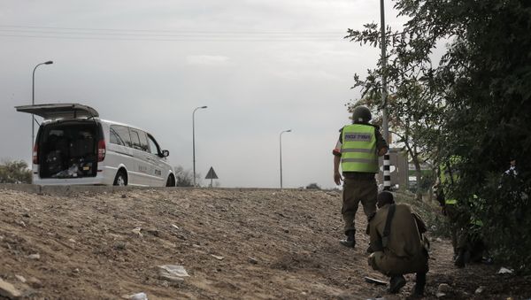 The Israel Defense Forces (IDF) are combing the area near Gaza for a rocket that struck Eshkol on the border with Gaza on Friday. - Sputnik International