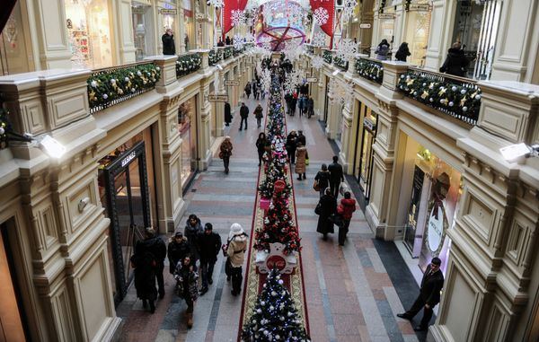 Moscow’s GUM Decked out for New Year’s - Sputnik International