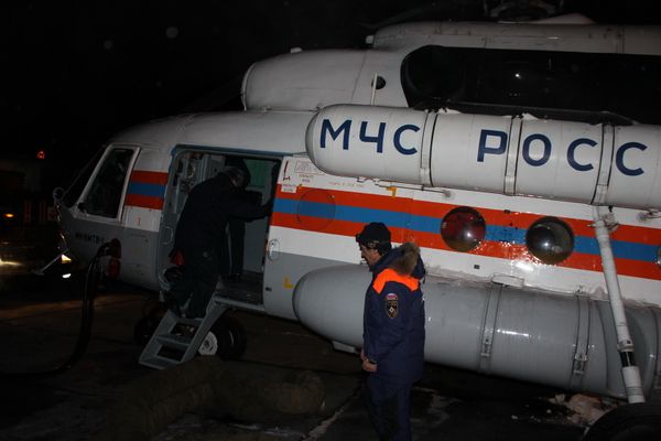 An Emergencies Ministry's helicopter sets off for search of crew from the sunken fishing vessel Chance-101 - Sputnik International