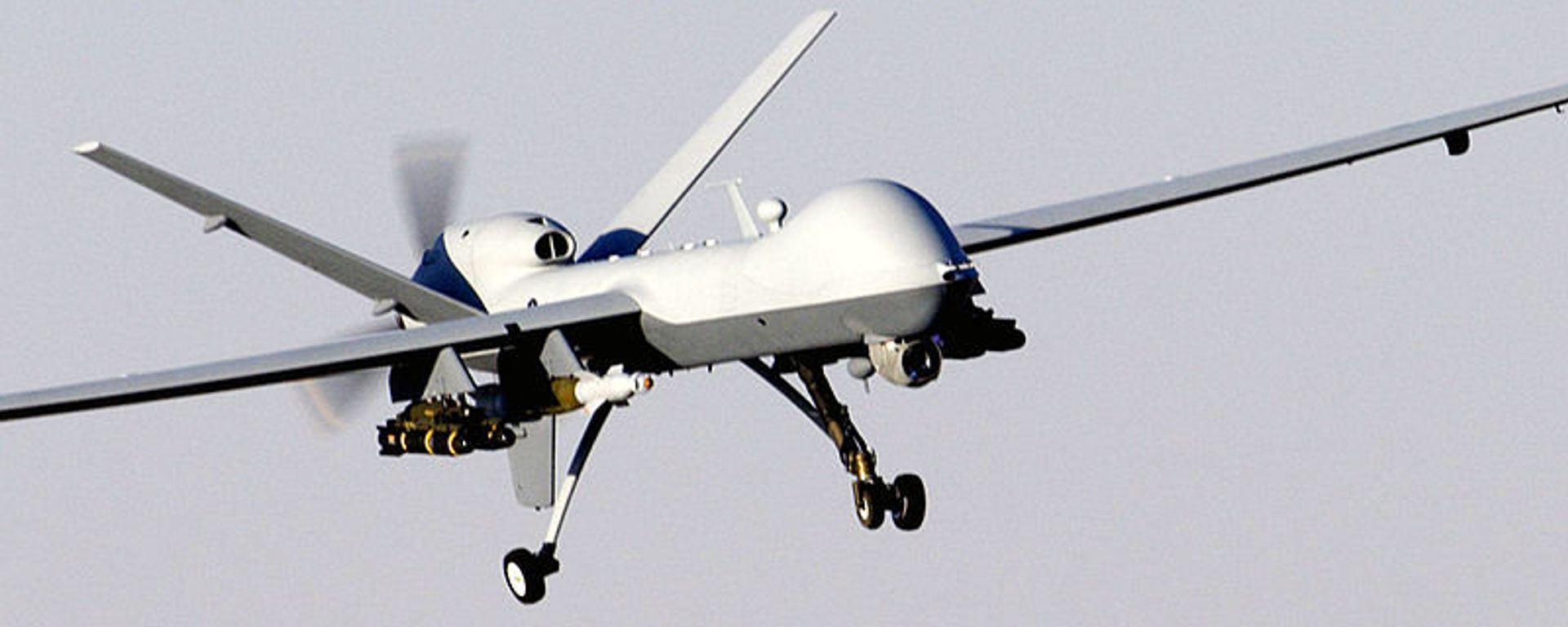 US MQ-9 Reaper drone in flight US MQ-9 Reaper drone in flight - Sputnik International, 1920, 28.09.2021