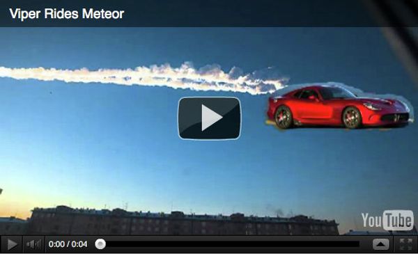 Just hours after a meteorite crashed into Russia’s Chelyabinsk region, Chrysler reportedly posted a video depicting a car flying along with the meteor to advertise its speed - Sputnik International