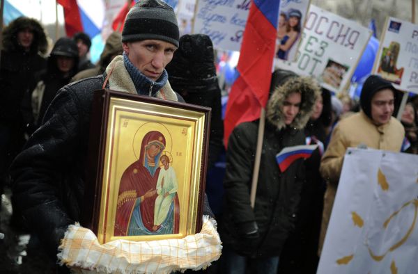 Russians Rally in Support of US Adoption Ban - Sputnik International