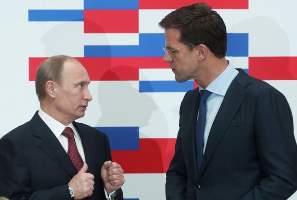 Russian President Vladimir Putin and Dutch Prime Minister Mark Rutte - Sputnik International