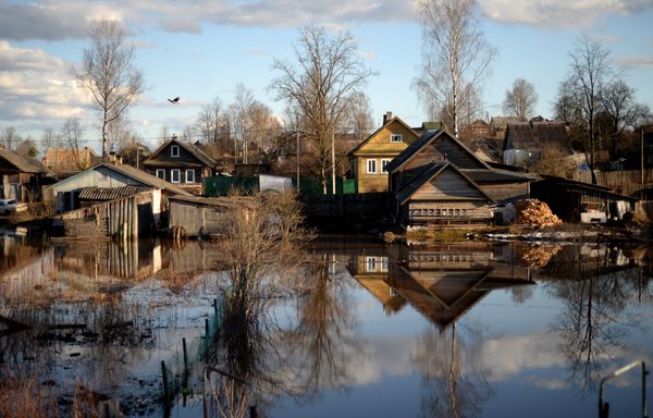 Flooded houses in Novgorod Region villages - Sputnik International