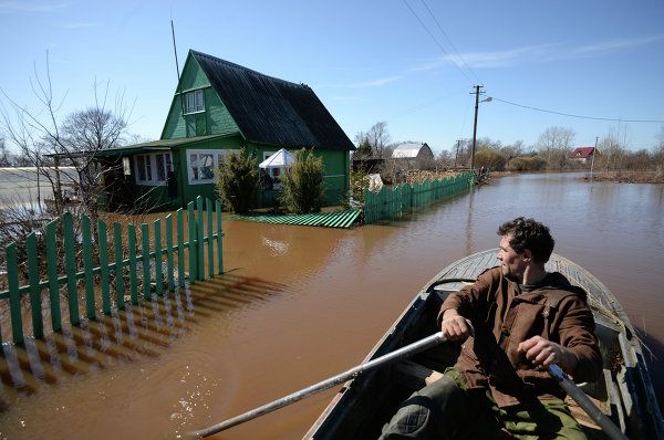 Flooded houses in Novgorod Region villages Flooded houses in Novgorod Region villages - Sputnik International