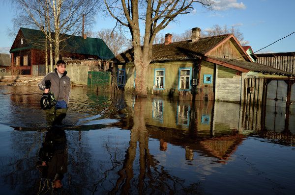 Flooded houses in Novgorod Region villages Flooded houses in Novgorod Region villages - Sputnik International