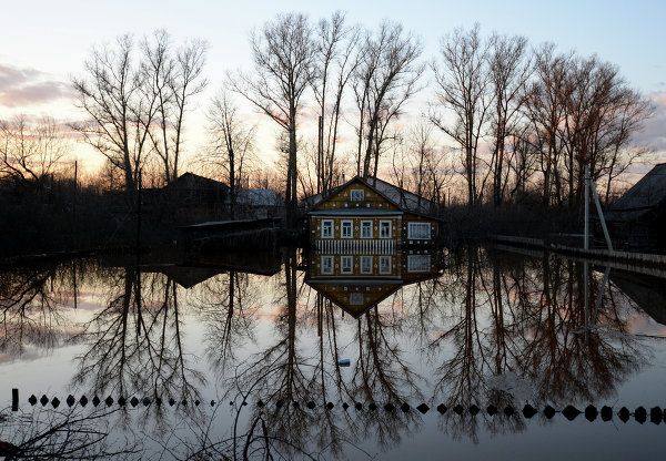 Flooded houses in Novgorod Region villages Flooded houses in Novgorod Region villages - Sputnik International