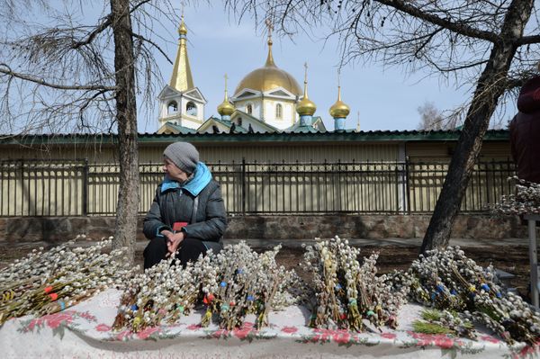 Russian Orthodox Christians Celebrate Palm Sunday Russian Orthodox Christians Celebrate Palm Sunday - Sputnik International