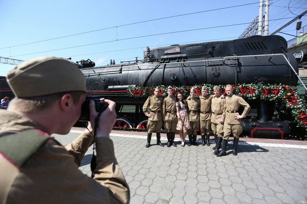 Victory Steam Train Arrives in Volgograd - Sputnik International