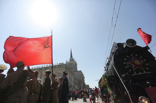 Victory Steam Train Arrives in Volgograd - Sputnik International