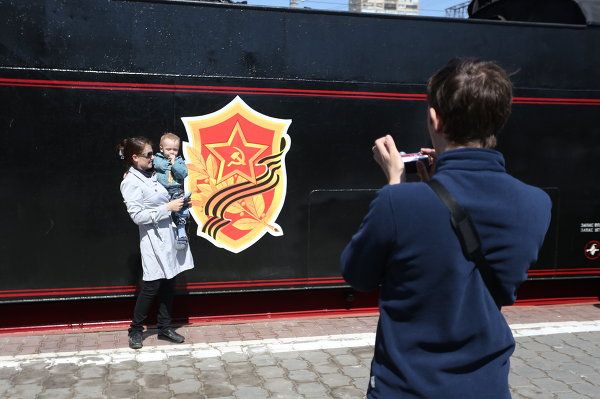 Victory Steam Train Arrives in Volgograd - Sputnik International