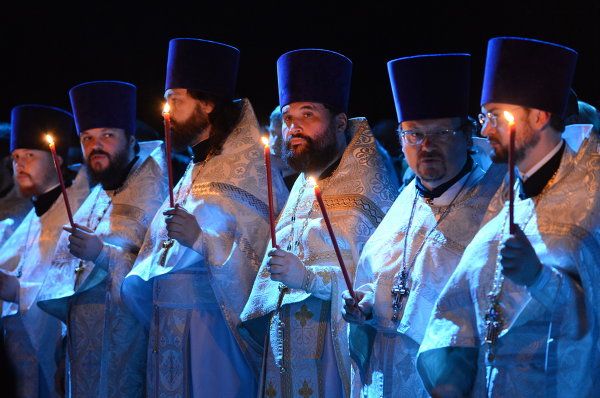 Easter Service in Moscow's Christ the Savior Cathedral - Sputnik International