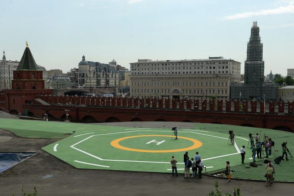 Helicopter pad for President Vladimir Putin’s Mi-8 in the Kremlin - Sputnik International