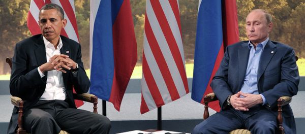 US President Barack Obama meets with Russian President Vladimir Putin during the G8 Summit at Lough Erne in Enniskillen, Northern Ireland, June 17, 2013 US President Barack Obama meets with Russian President Vladimir Putin during the G8 Summit at Lough Erne in Enniskillen, Northern Ireland, June 17, 2013 - Sputnik International