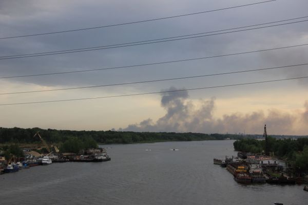 An ammunition fire at a military facility near Chapayevsk in Russia’s Volga Samara region - Sputnik International