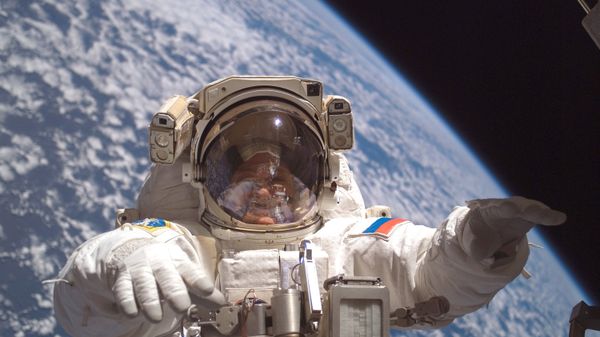 Cosmonaut Fyodor Yurchikhin participates in a session of extravehicular activity (File photo) - Sputnik International