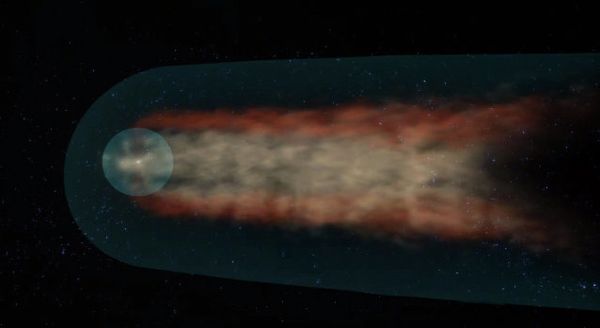 This clip from a NASA video shows the solar system's tail, a combination of fast and slow moving particles. This clip from a NASA video shows the solar system's tail, a combination of fast and slow moving particles. - Sputnik International
