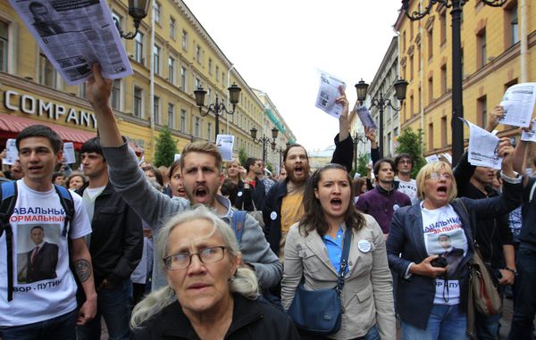 Rally to support Navalny in St. Petersburg Rally to support Navalny in St. Petersburg - Sputnik International