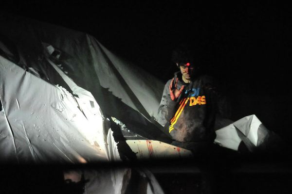A sniper aims a laser on Dzhokhar Tsarnaev's head on the night of his arrest on April 19. A sniper aims a laser on Dzhokhar Tsarnaev's head on the night of his arrest on April 19. - Sputnik International