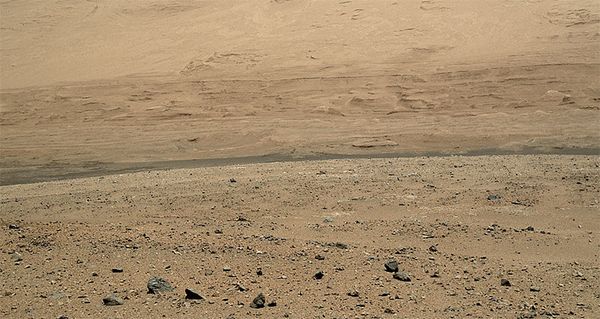 This image was taken Sunday by Curiosity using its Mars Hand Lens Imager camera. - Sputnik International