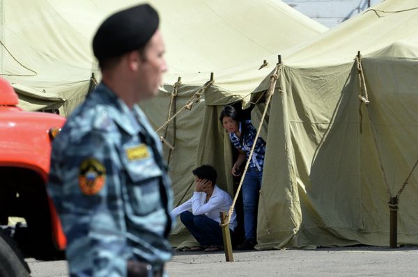 Foreign Detainees Still Living in Tents After Moscow Camp Closure - Police Foreign Detainees Still Living in Tents After Moscow Camp Closure - Police - Sputnik International