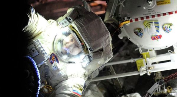 Russian cosmonaut Alexander Misurkin conducts a check of his spacesuit, “Orlan-MK,” before his Friday spacewalk. - Sputnik International