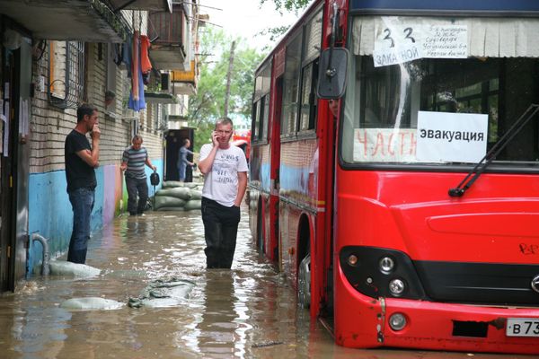 Water in Amur River near Flooded Khabarovsk on Steady Rise - Sputnik International