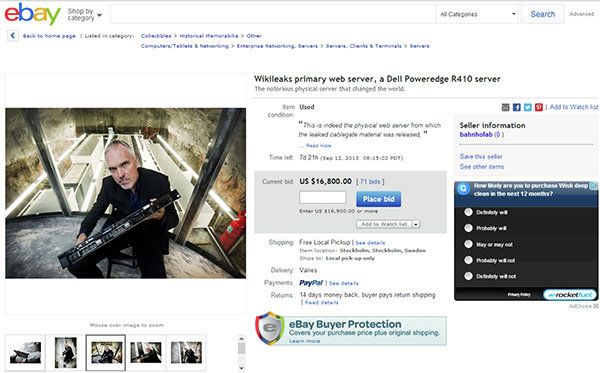 For sale on eBay: Wikileaks primary web server, a Dell Poweredge R410 server -- The notorious physical server that changed the world. - Sputnik International