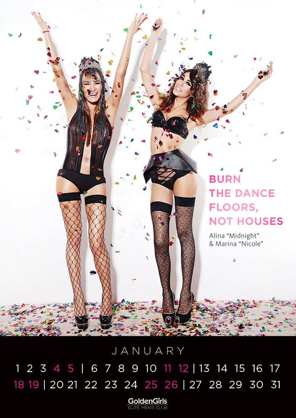 “Make Love, Not War” calendar by the Golden Girls strip club, January - Sputnik International