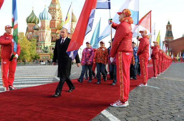 Olympic Flame Lighted in Moscow Olympic Flame Lighted in Moscow - Sputnik International