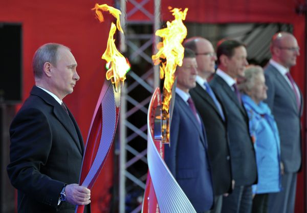 Olympic Flame Lighted in Moscow Olympic Flame Lighted in Moscow - Sputnik International