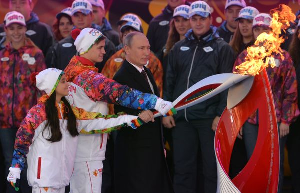Olympic Flame Lighted in Moscow Olympic Flame Lighted in Moscow - Sputnik International