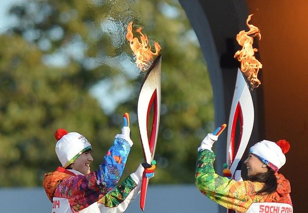 Olympic Flame Lighted in Moscow Olympic Flame Lighted in Moscow - Sputnik International