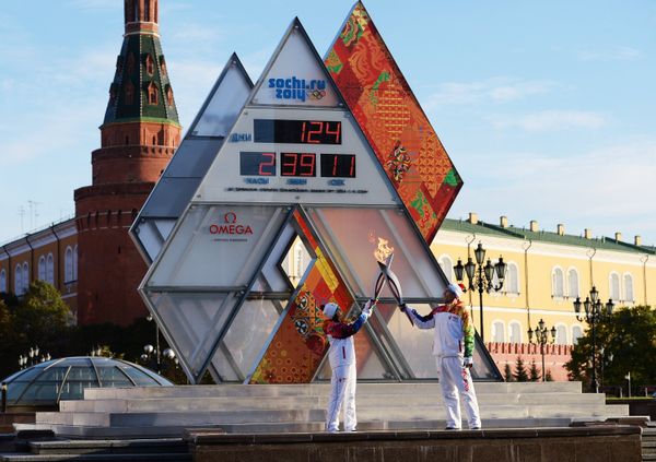 Olympic Flame Lighted in Moscow Olympic Flame Lighted in Moscow - Sputnik International
