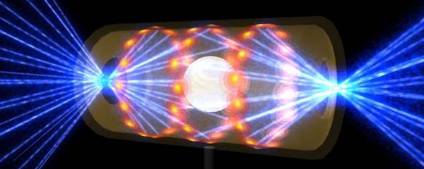 An artist’s rendition of lasers being shot into a capsule to create nuclear fusion, which is often referred to as the “holy grail” of energy production. An artist’s rendition of lasers being shot into a capsule to create nuclear fusion, which is often referred to as the “holy grail” of energy production. - Sputnik International
