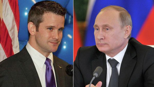 US Rep. Adam Kinzinger and Russian President Vladimir Putin - Sputnik International