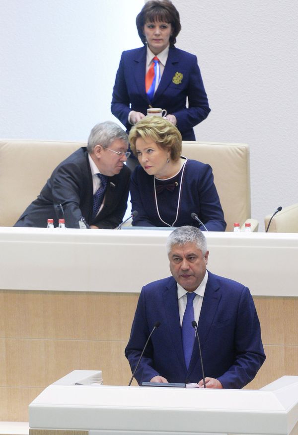 Vladimir Kolokoltsev speaking before the Federation Council - Sputnik International