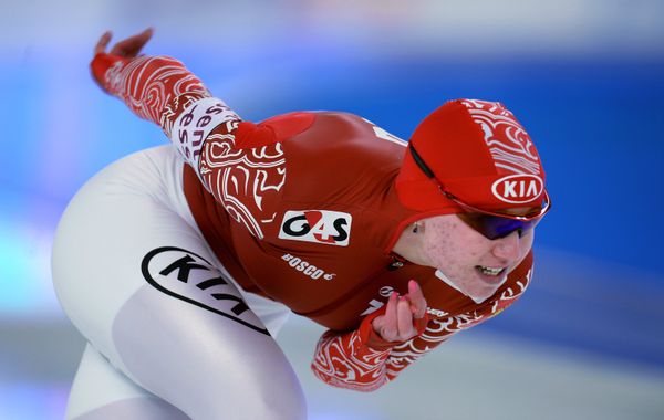 Russian speedskater Olga Fatkulina won at the 500m  - Sputnik International