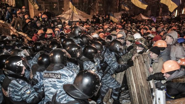 Police crackdown on a pro-EU demonstration in Kiev, Ukraine - Sputnik International