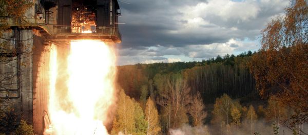 An NK-33 Rocket Engine Undergoes a Test Fire Outside of Samara, Russia - Sputnik International