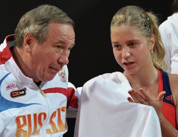 Russian Tennis Federation president Shamil Tarpishchev and Irina Khromacheva - Sputnik International