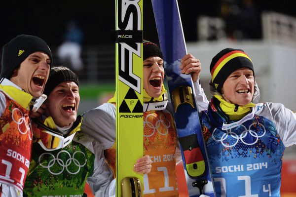 Andreas Wank, Marinus Kraus, Andreas Wellinger and Severin Freund - Sputnik International