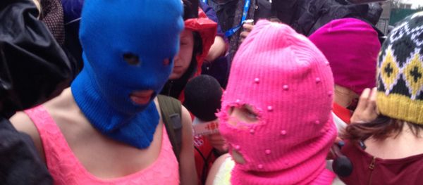 Pussy Riot members speaking to press after their release from police (File) Pussy Riot members speaking to press after their release from police (File) - Sputnik International