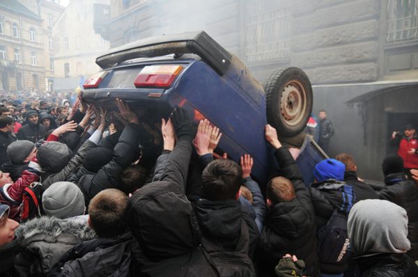 Radical position activists rallying in Lviv - Sputnik International