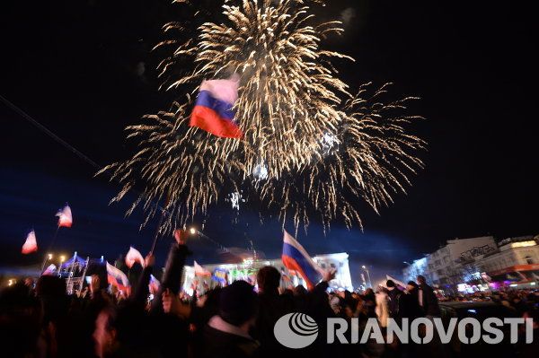 Crimea Celebrates Landslide Vote to Join Russia Crimea Celebrates Landslide Vote to Join Russia - Sputnik International