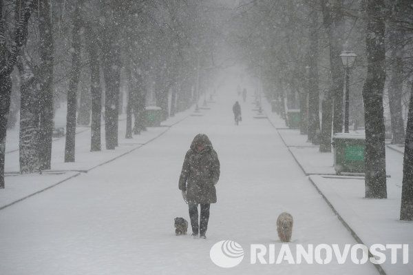 Spring Snowfall in Moscow - Sputnik International