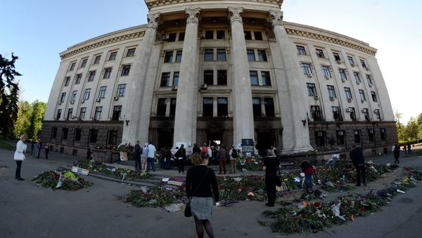 Trade Unions House on Odessa's Kulikovo Field Square - Sputnik International