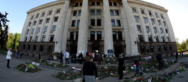 Trade Unions House on Odessa's Kulikovo Field Square - Sputnik International